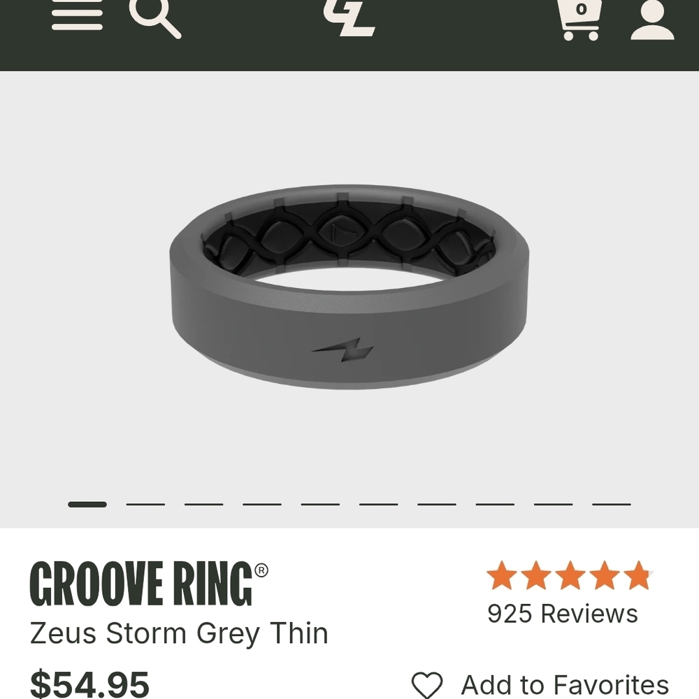 GrooveLife Thin Zeus Edge Ring Size 6